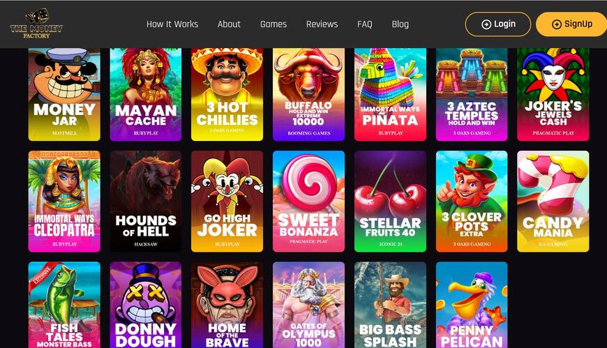 The Money Factory Game Page