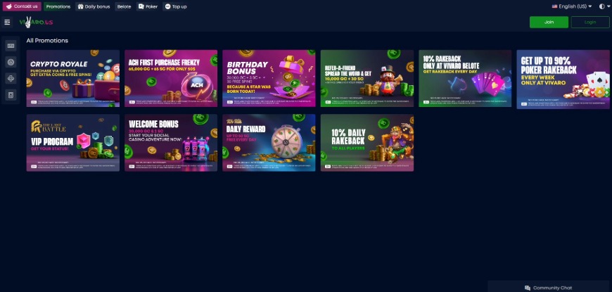Vivaro Casino Promotions Image