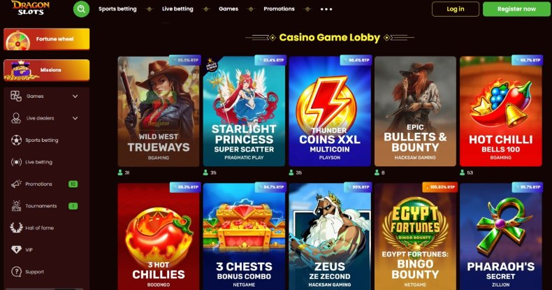 Dragonslots Games
