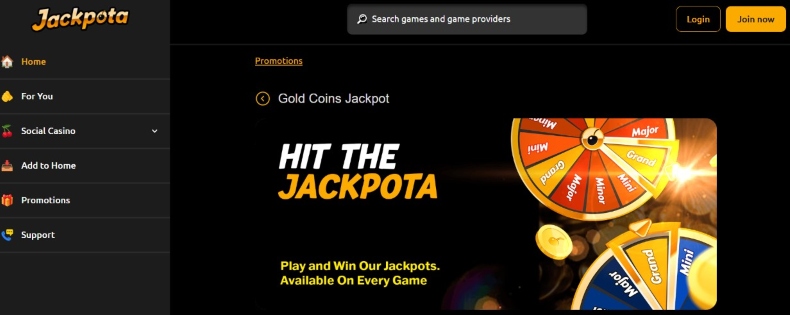 Jackpota Casino Promos