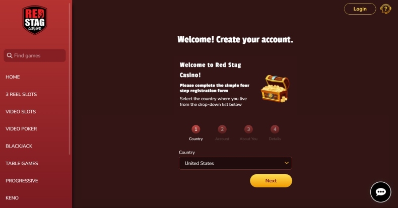 Red Stag Sign Up