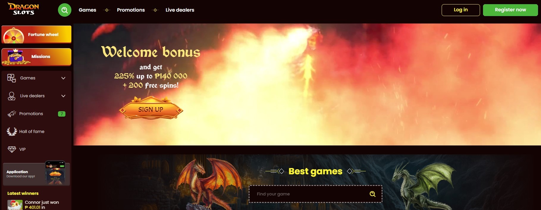 Dragonslots Home Image