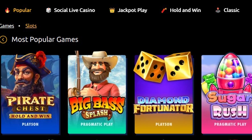 Jackpota Casino Game Page