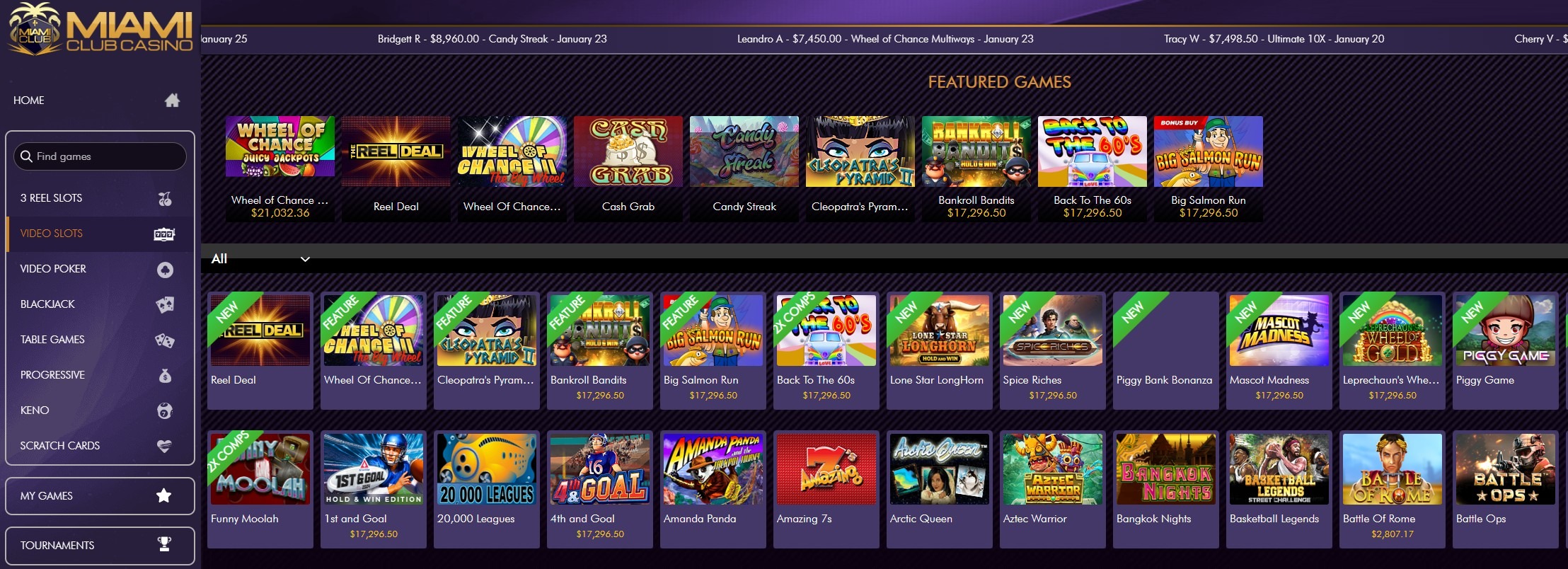 Miami Club Casino Slots Desk Ss1