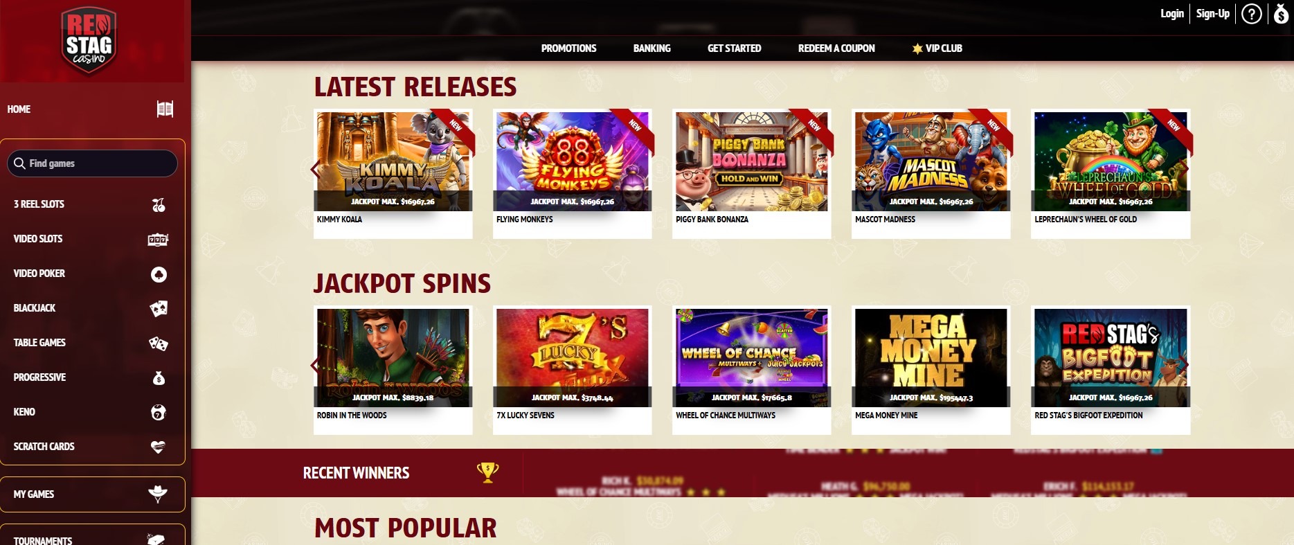 Red Stag Casino Games Image