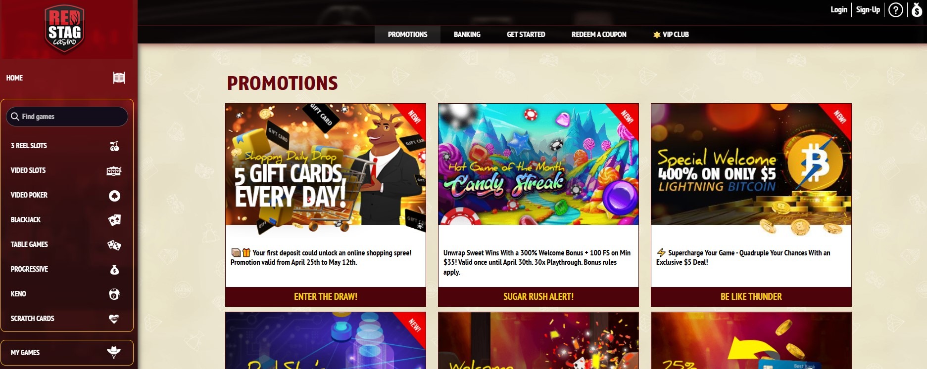 Red Stag Casino Promotions Image