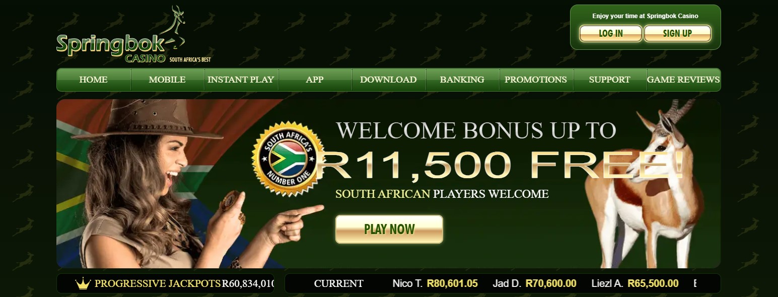 Springbok Casino Home Image