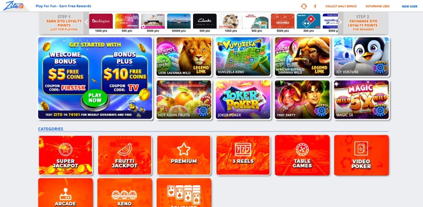 Zitobox Casino Home Image