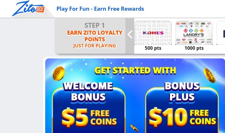 Zitobox Casino Homepage