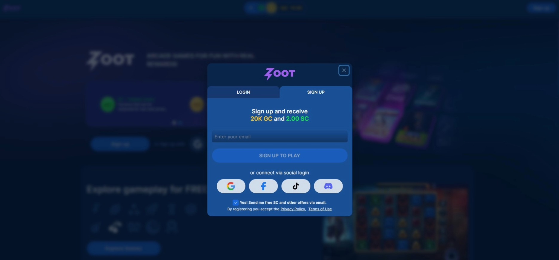 Zoot Casino Signup Image2