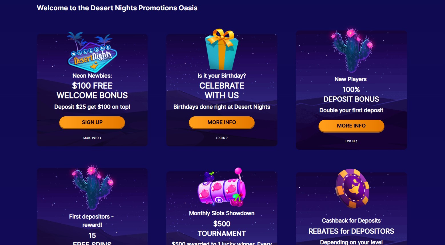 Desert Nights Casino Promo Image