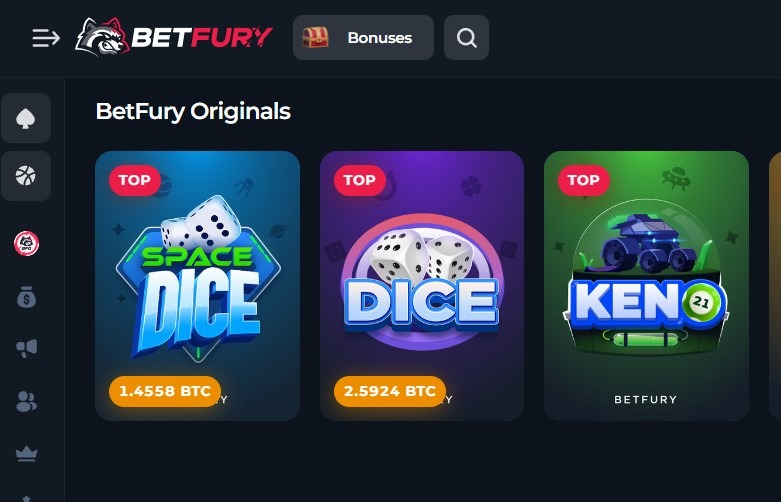 Betfury Casino Games