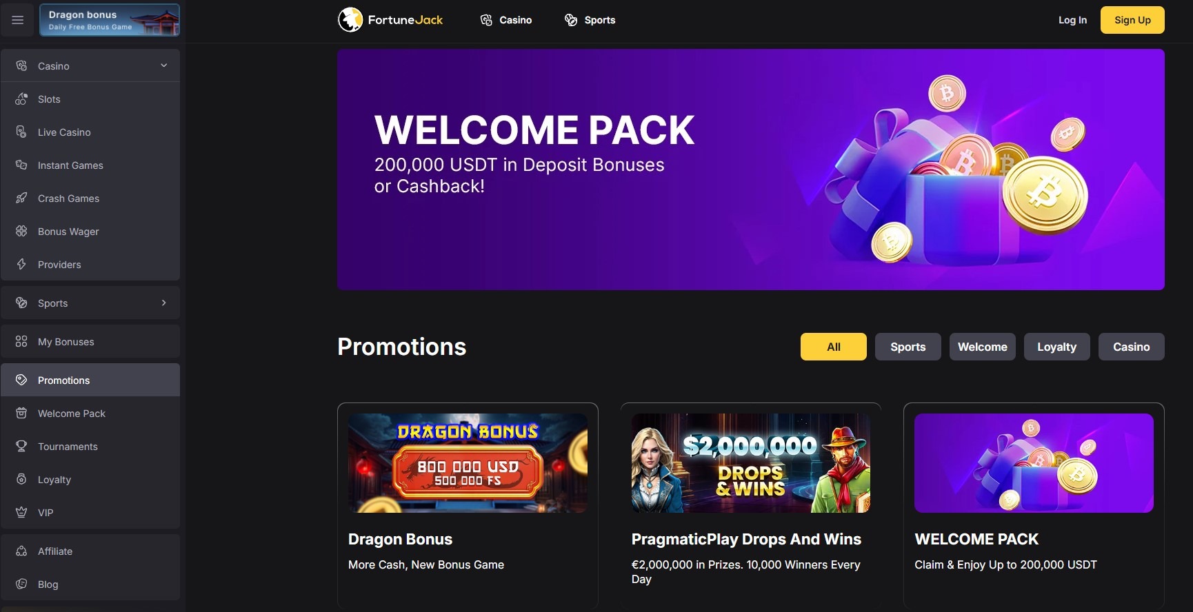 Fortunejack Casino Promo Image