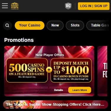 Golden Nugget Casino Home Image