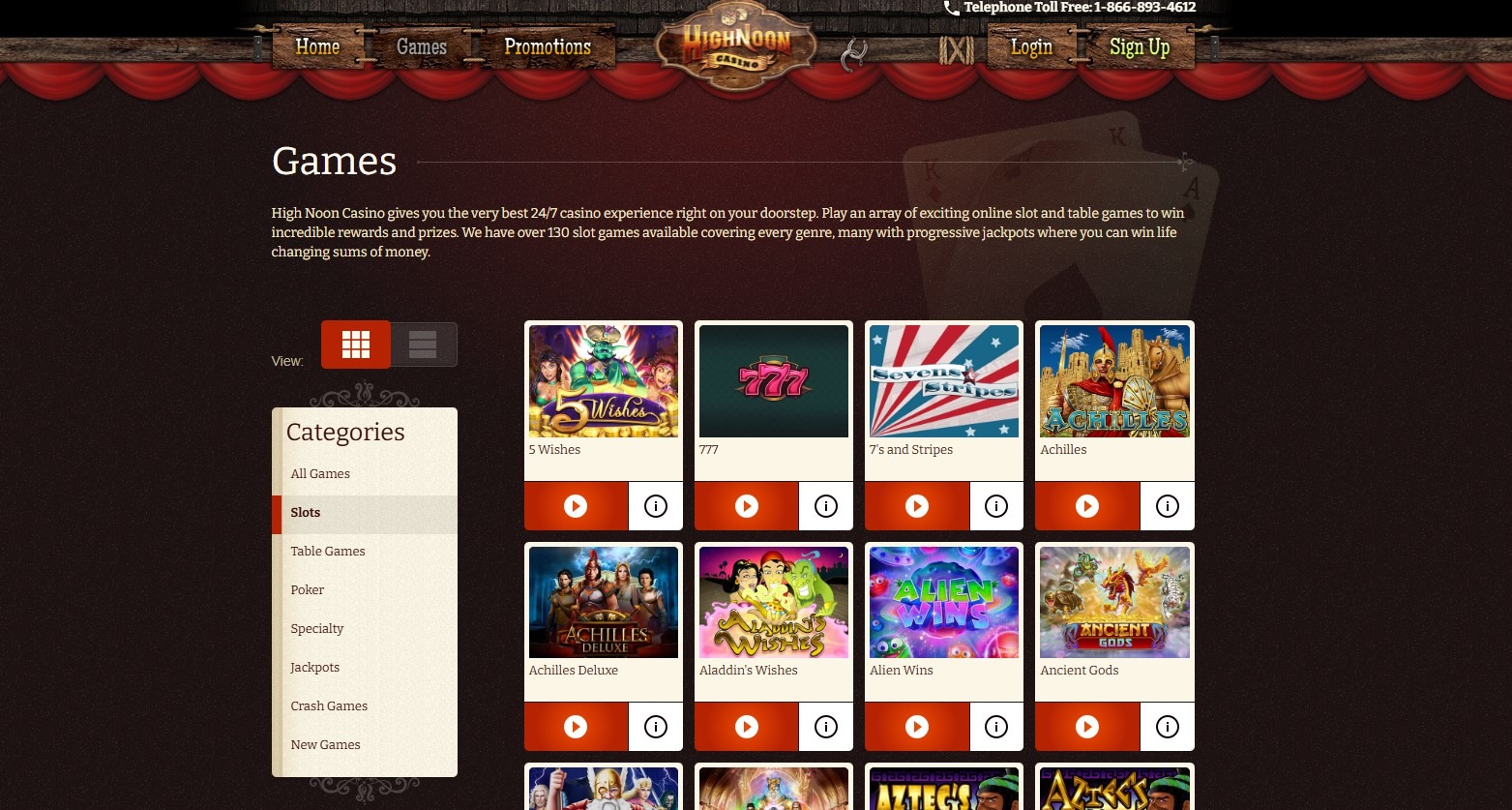 Highnoon Casino Games Image