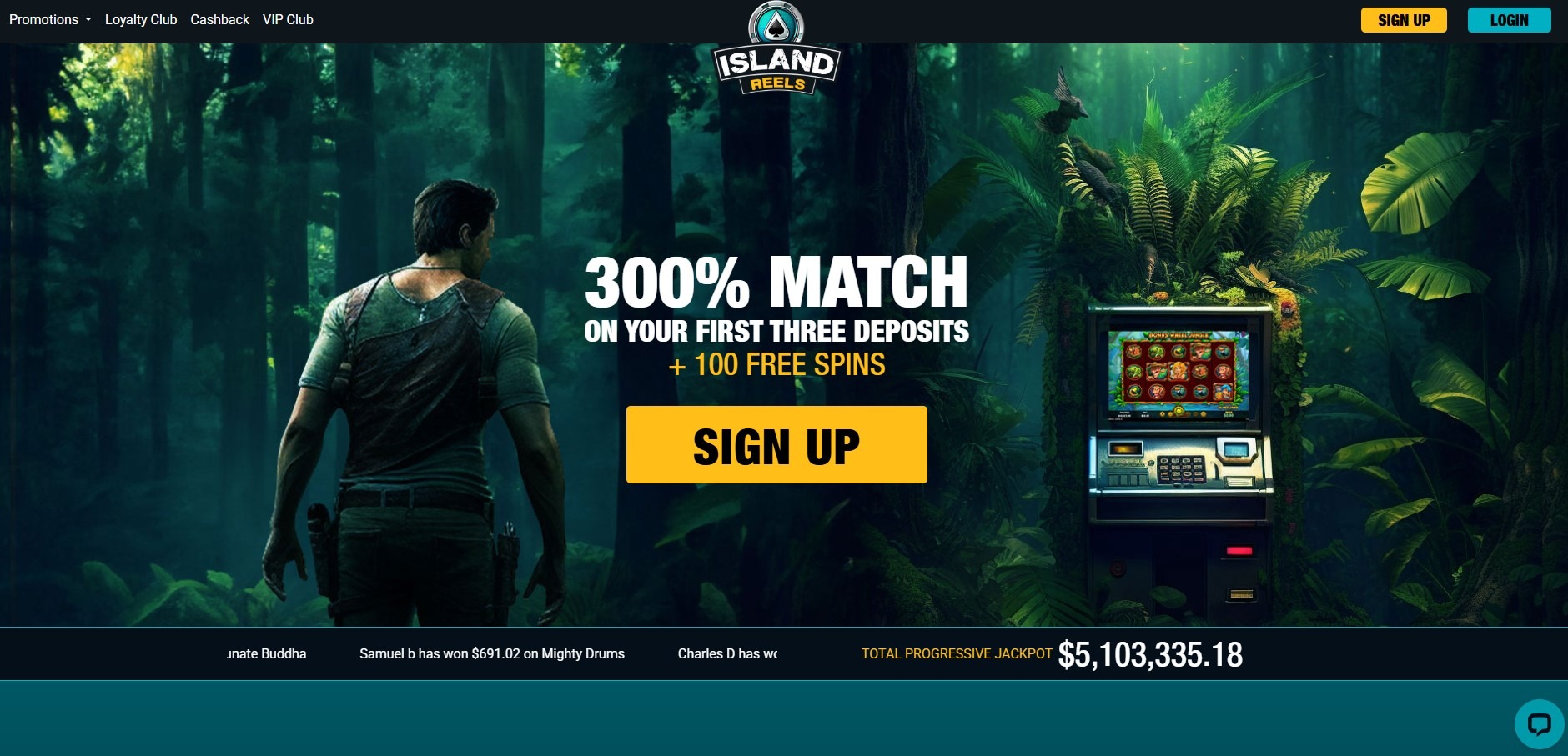 Island Reels Casino Home Image