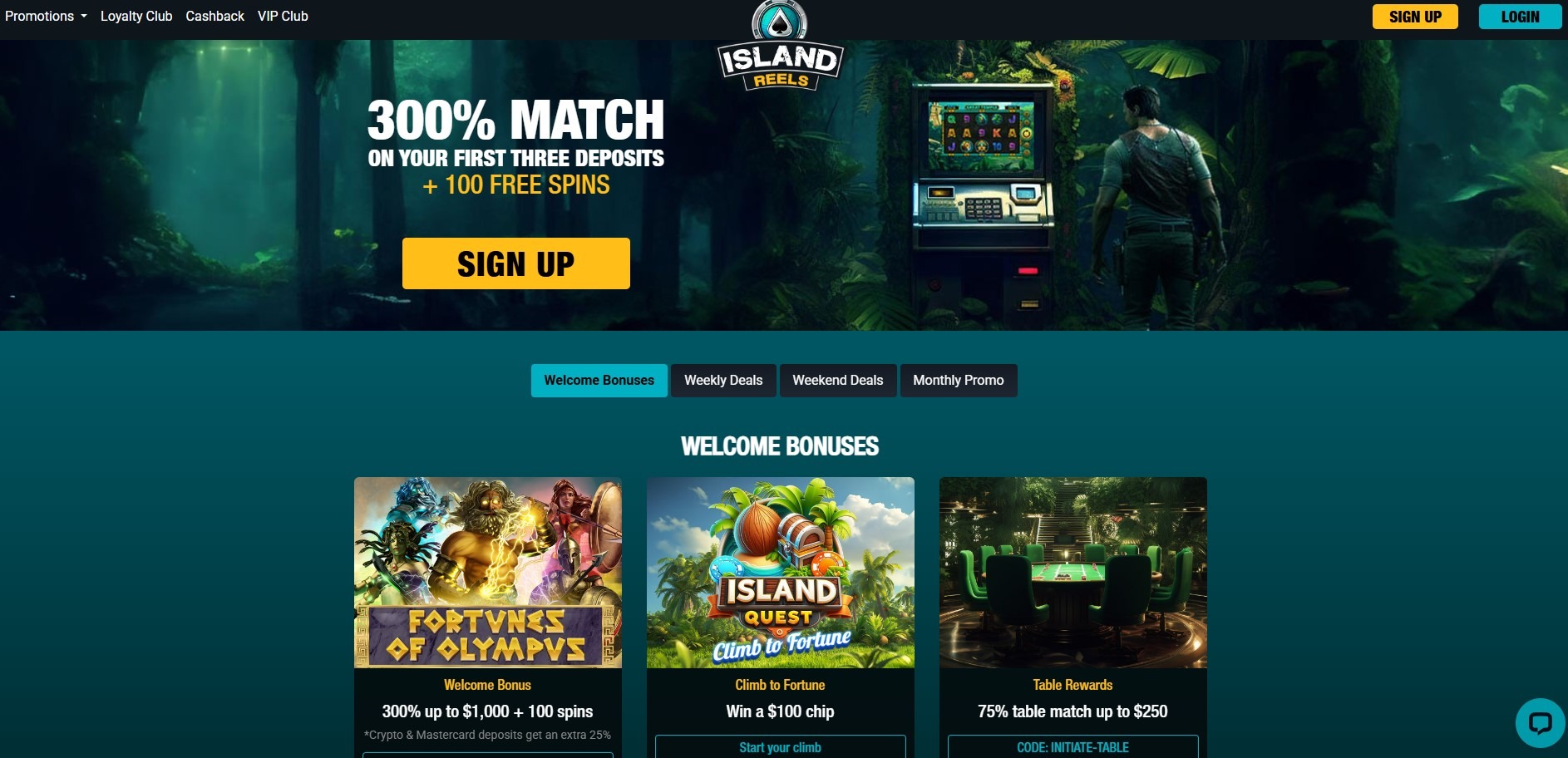 Island Reels Casino Promo Image