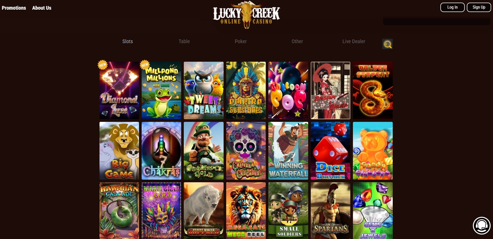 Luckycreek Casino Games Image