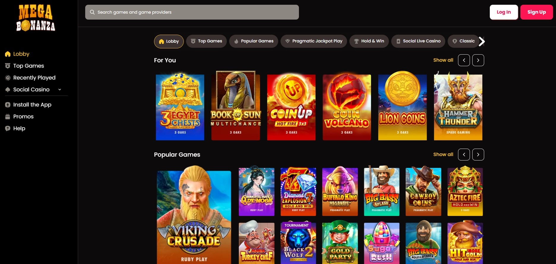 Mega Bonanza Casino Games Image