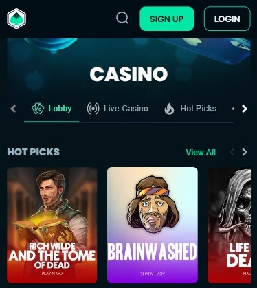 Megadice Casino Mobile Games Image