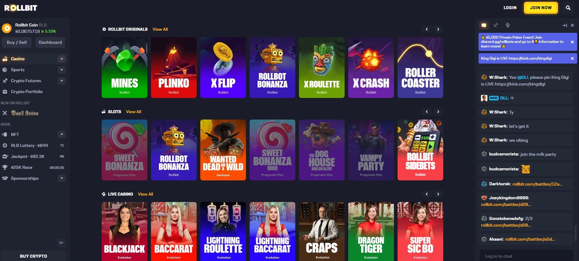 Rollbit Casino Casino Image