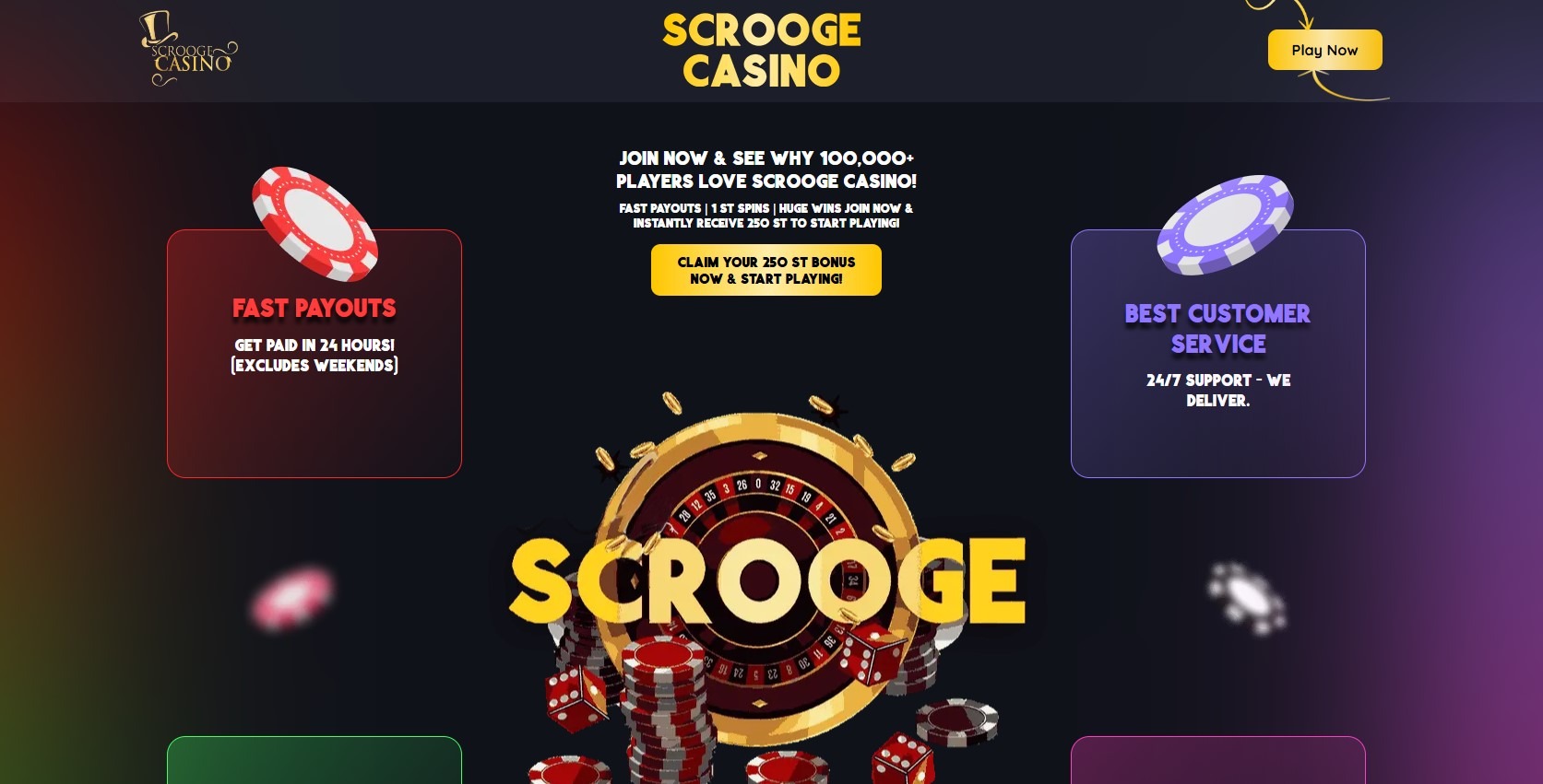 Scrooge Casino Home Image