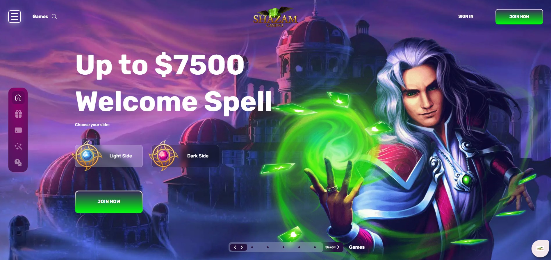 Shazam Casino Home Image