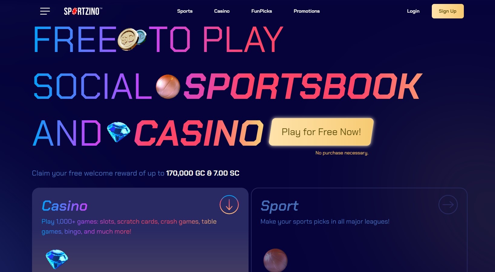 Sportzino Casino Home Image