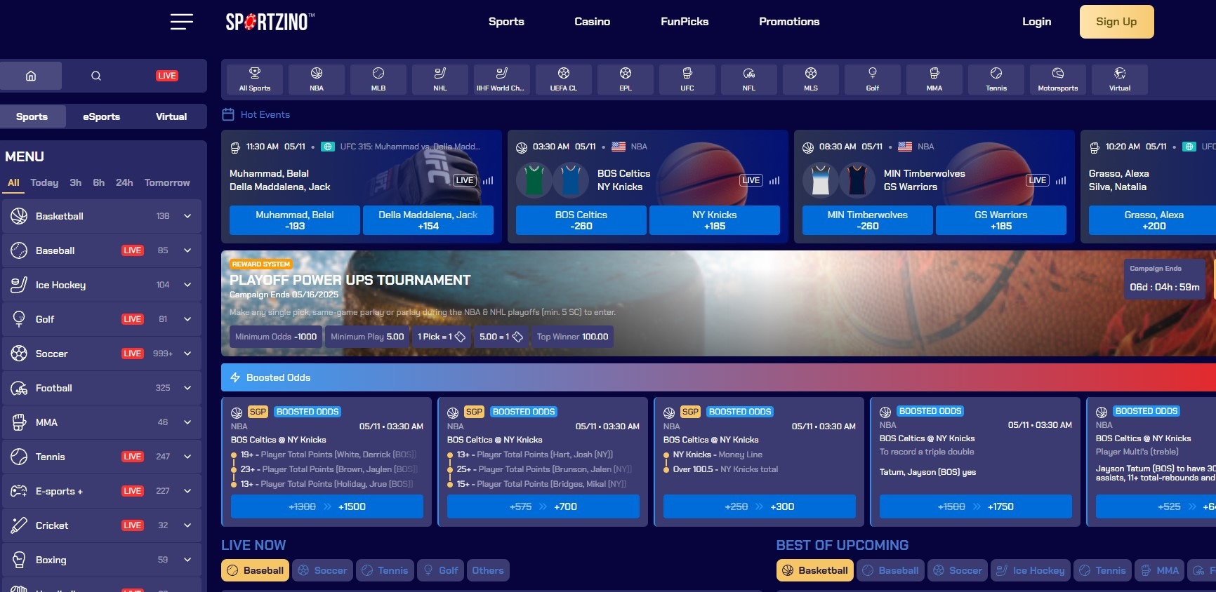 Sportzino Casino Sports Image