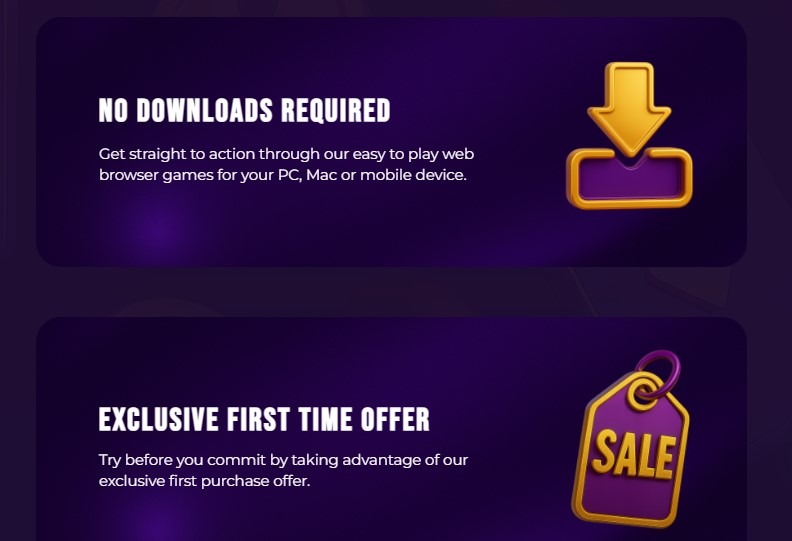 Sweepslots Casino Page