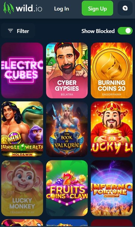 Wild Io Casino Mobile Games