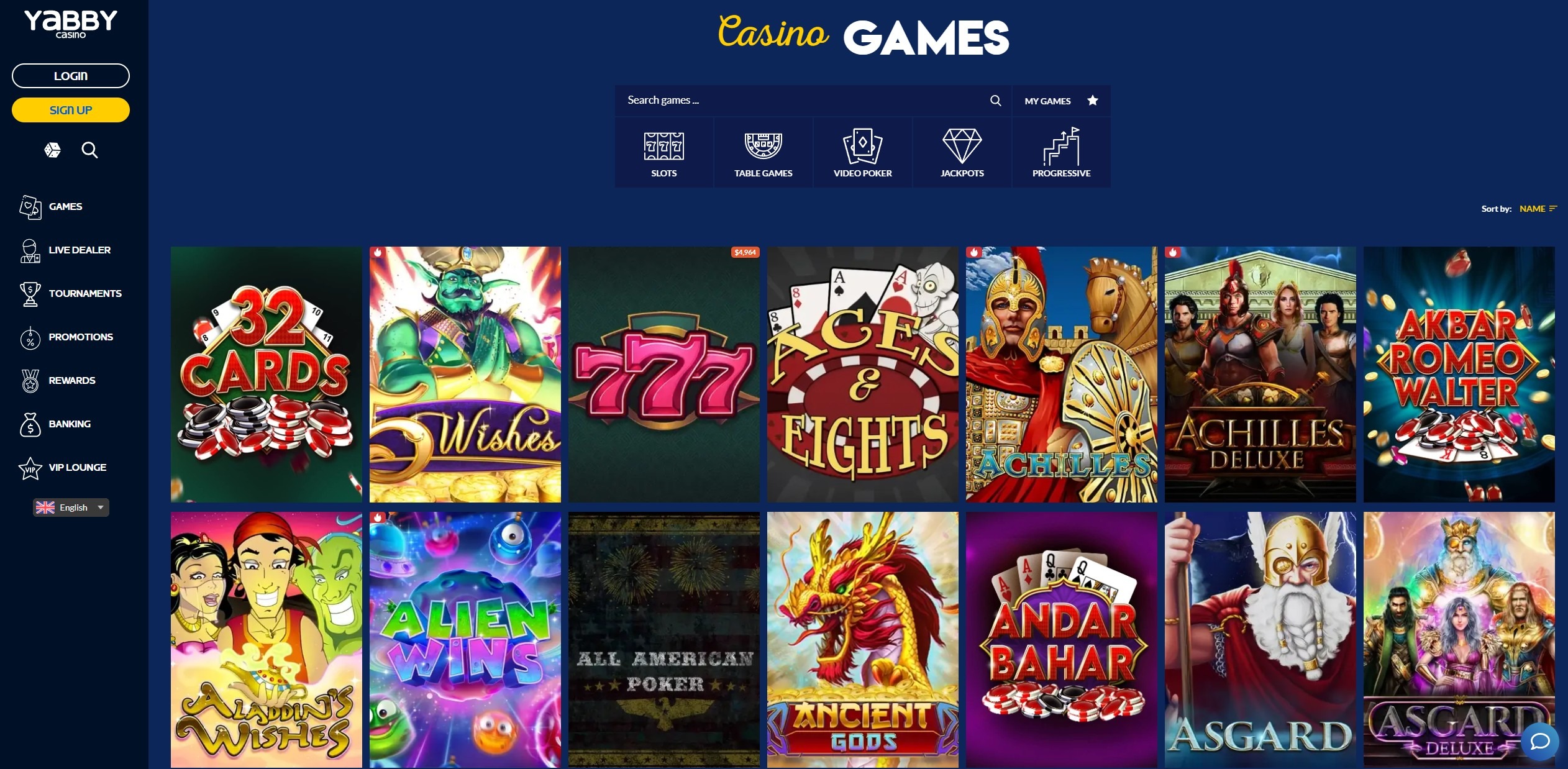 Yabby Casino Games Ss1