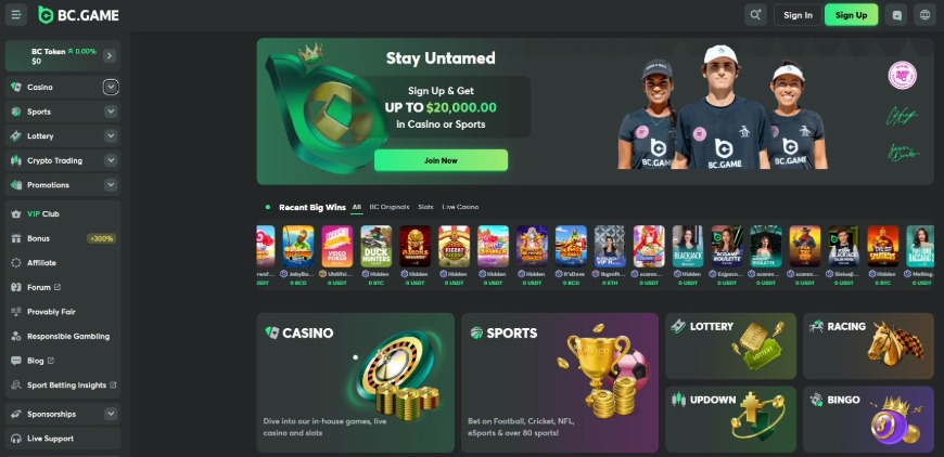 Bc Game Casino Home Image