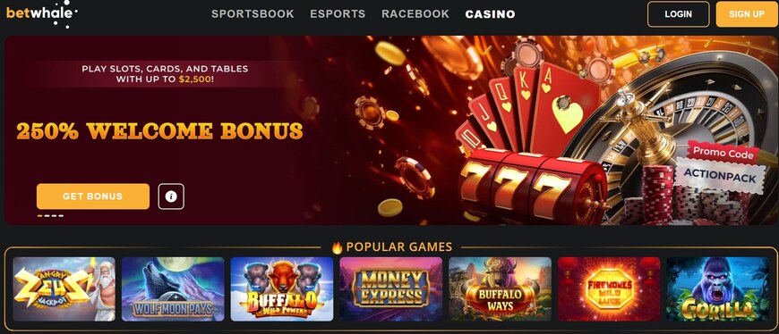 Betwhale Casino Main1 Page
