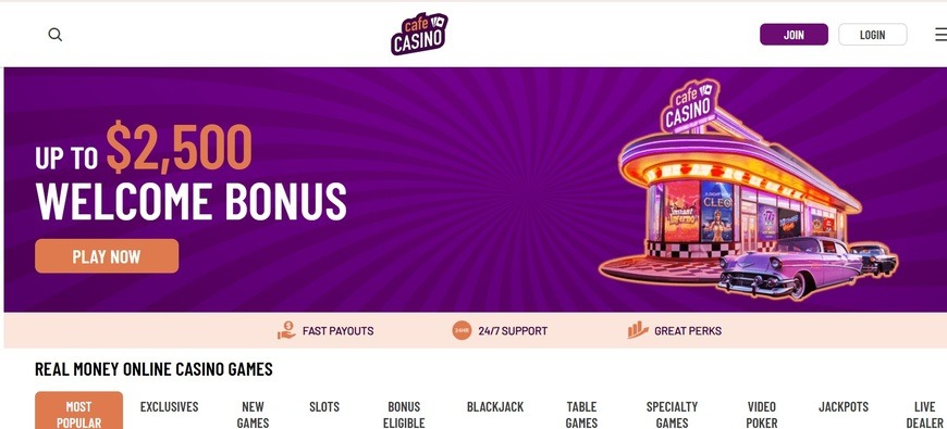 Cafe Casino Main Page