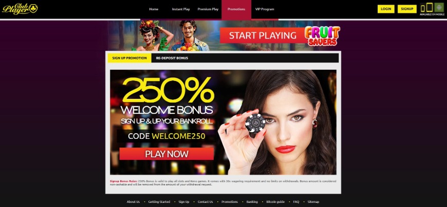 Club Player Casino Promotions Image