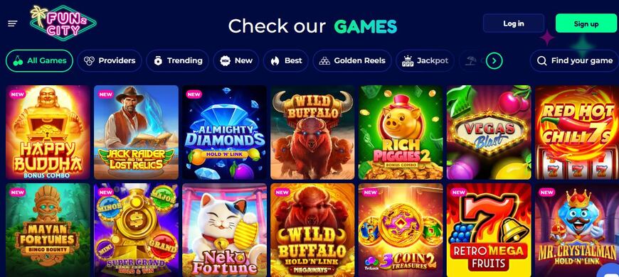 Funzcity Casino Game Page