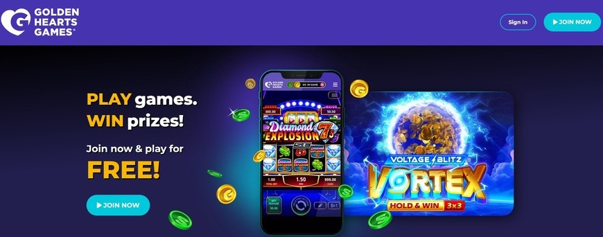 Golden Hearts Games Casino Main Page