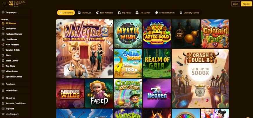 Golden Lady Casino Games Image