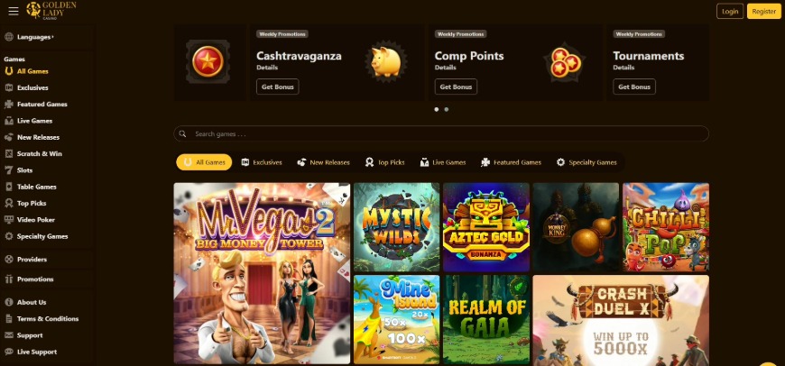 Golden Lady Casino Home Image