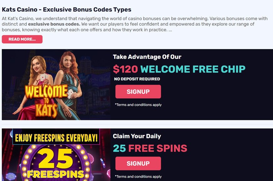 Kats Casino Promo Page