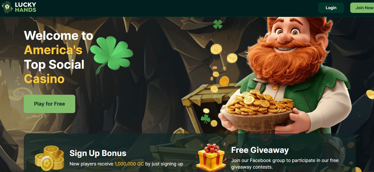 Lucky Hands Casino Main Page