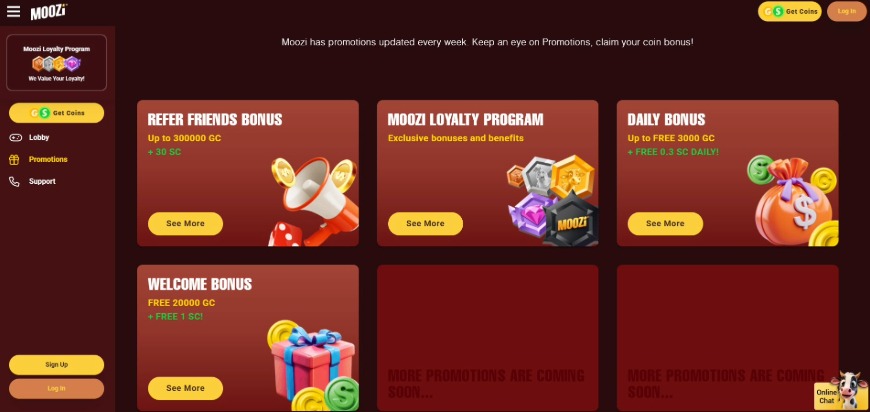 Moozi Casino Promotions Image