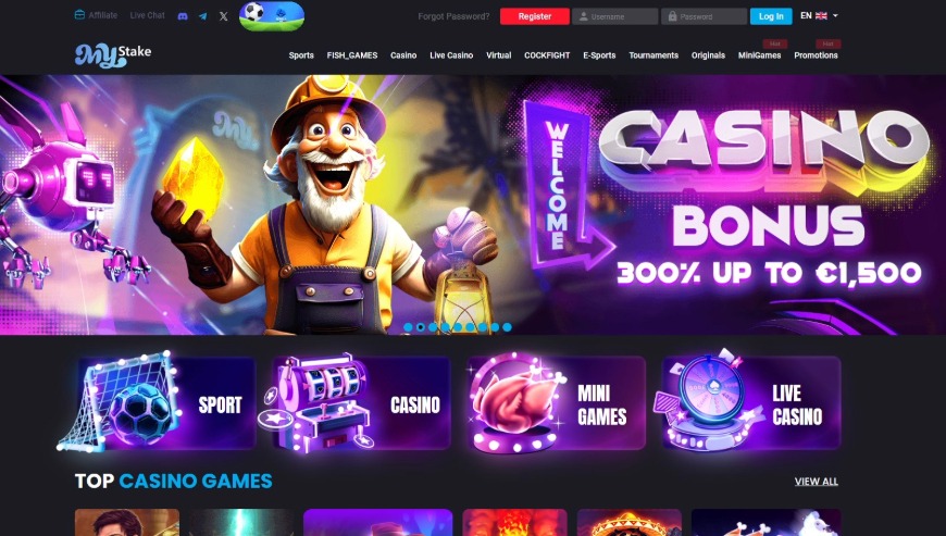 Mystake Casino Home Image