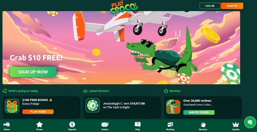 Play Croco Casino Main Page