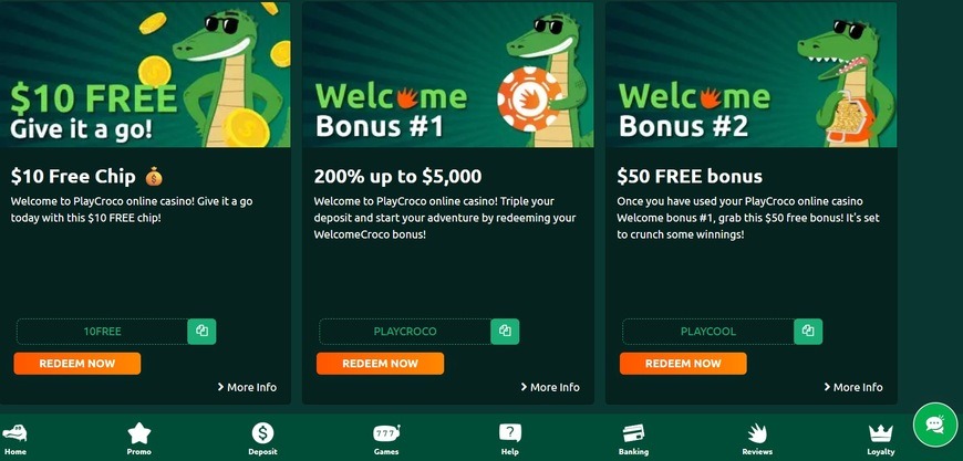 Play Croco Casino Promo Page