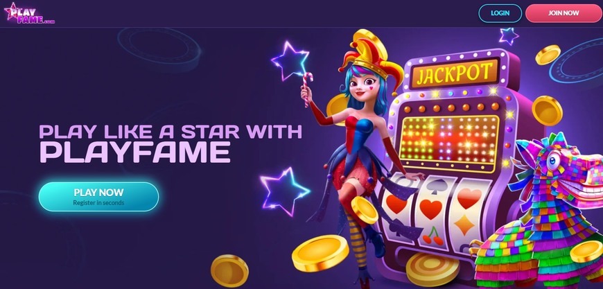 Playfame Casino Main Page