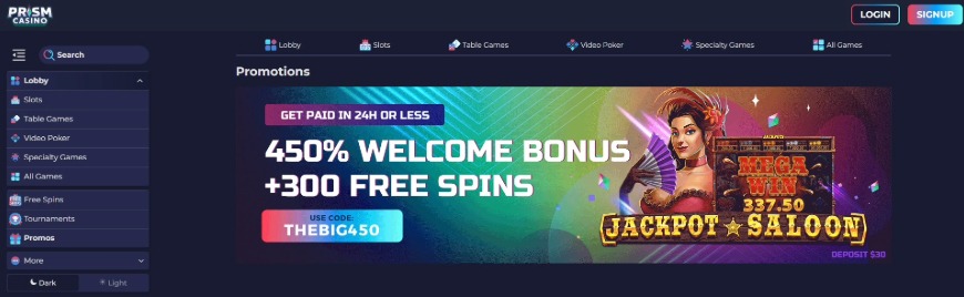 Prism Casino Promotions Image