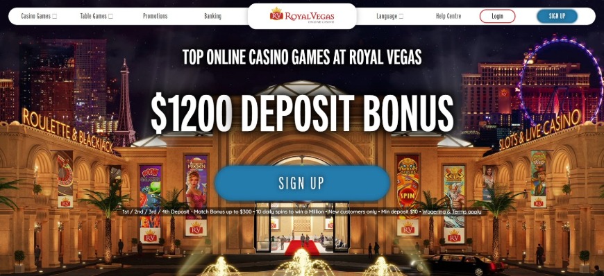 Royal Vegas Casino Home Image