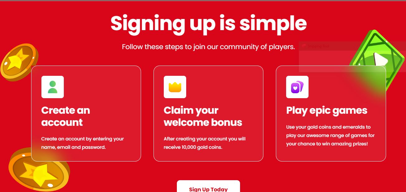 Ruby Sweeps Casino Welcome Bonus Page